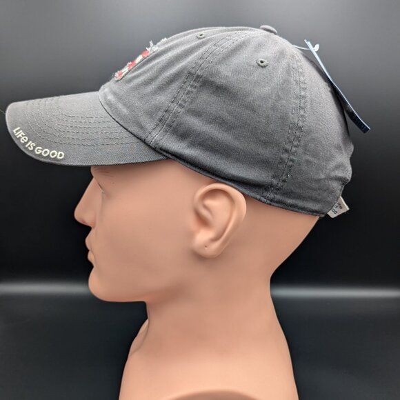 Life is Good. Tattered Chill Cap Americana Dog-Slate Gray - Picture 7 of 13